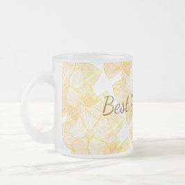 "Best Mom Ever" Sonnig-blumiges gefrostetes Glas-M Mattglastasse