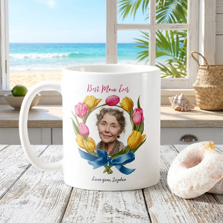 Best Mom Ever Tulips Photo Floral Mother’s Day Kaffeetasse