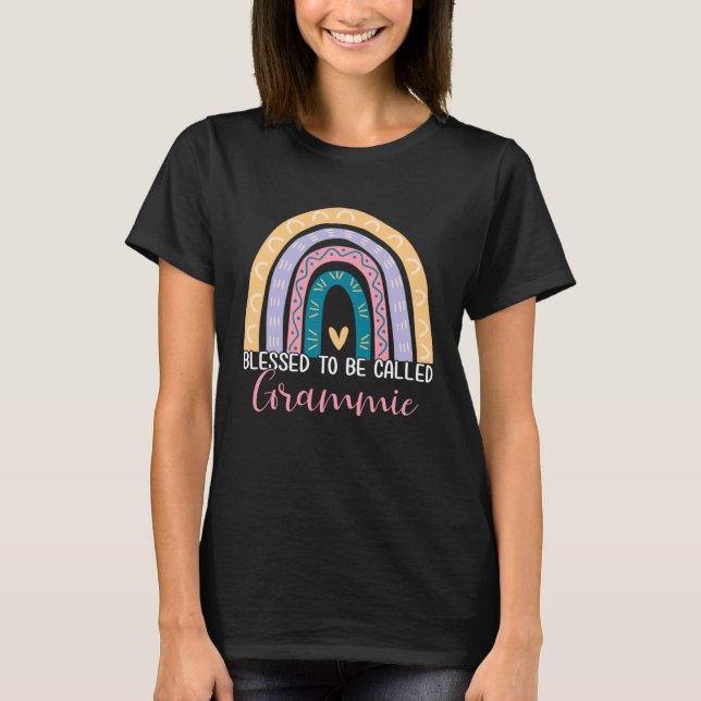 Best Mom Grandma Blessed To Be Called Grammie Boho T-Shirt (Vorderseite)