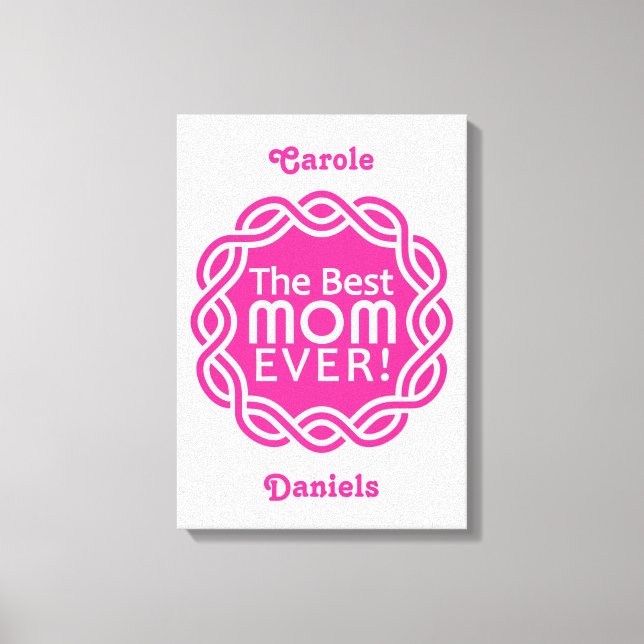 BEST MOM impression de toile monographique personn (Recto)
