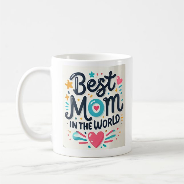 Best Mom in the World – Taza con diseño divertido Kaffeetasse (Links)
