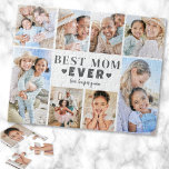 Best Mom Photo Collage<br><div class="desc">Personalized "Best Mom Ever" Jigsaw Puzzle with Photo Collage. This fun and stylish jigsaw puzzle is a sweet way to showcase cherished memories. The design features space for eight photos, arranged in a border around the edge while keeping the focus on the meaningful text in the center. At the center,...</div>