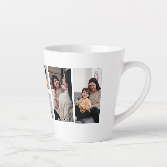 Best Mom Photo Collage Mug Milchtasse (Rechts)