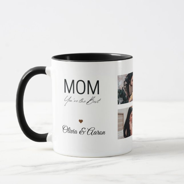 Best Mom Photo Collage Mug Tasse (Links)
