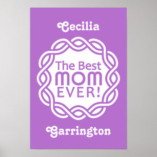 BEST MOM poster monographique personnalisé