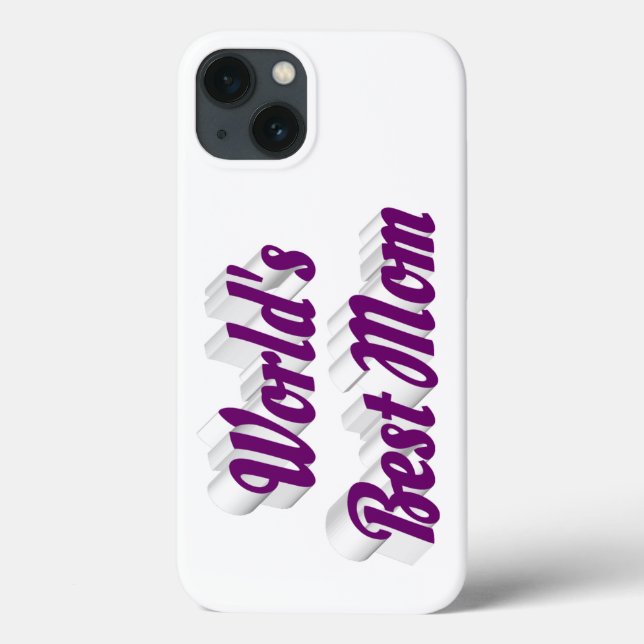 Best Mom purple text Case-Mate iPhone Hülle (Rückseite)