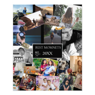 Best Moments New Year Photo Collage Fotodruck