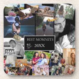 Best Moments  New Year Photo Collage  Getränkeuntersetzer