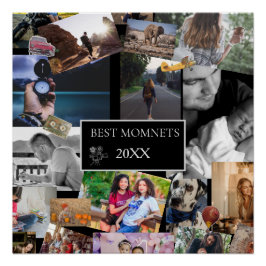 Best Moments  New Year Photo Collage  Poster