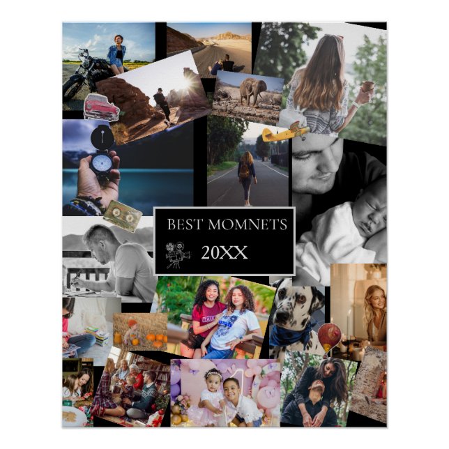 Best Moments  New Year Photo Collage  Poster (Vorderseite)