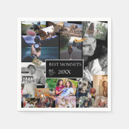 Best Moments  New Year Photo Collage  Serviette