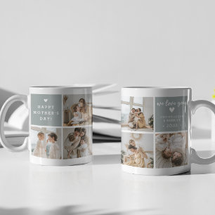 'Best Mommy Ever' Nachricht Custom 7 Foto Collage Kaffeetasse