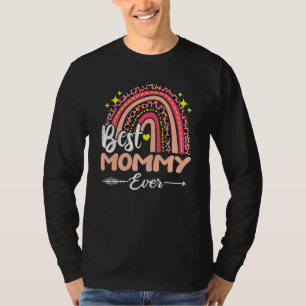 Best Mommy je Leopard Rainbow Happy Mother's Da T-Shirt