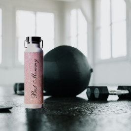 Best Mommy minimalistisch rosa glitzert Trinkflasche