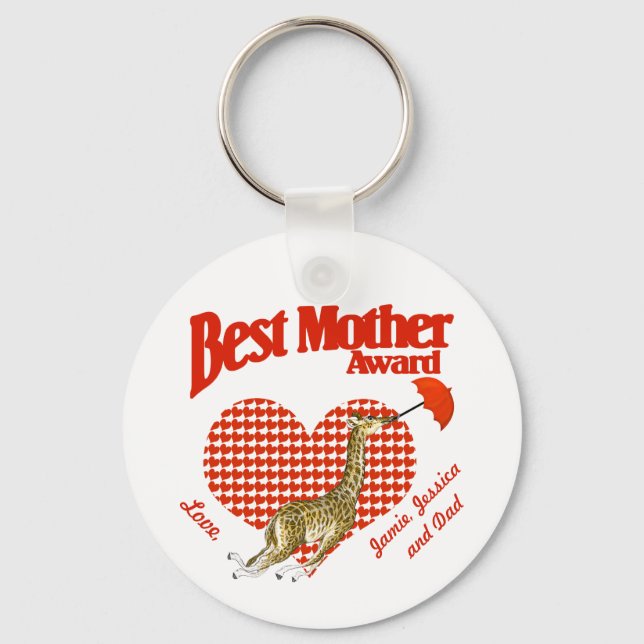 Best Mother Award Keepake Schlüsselanhänger (Vorderseite)