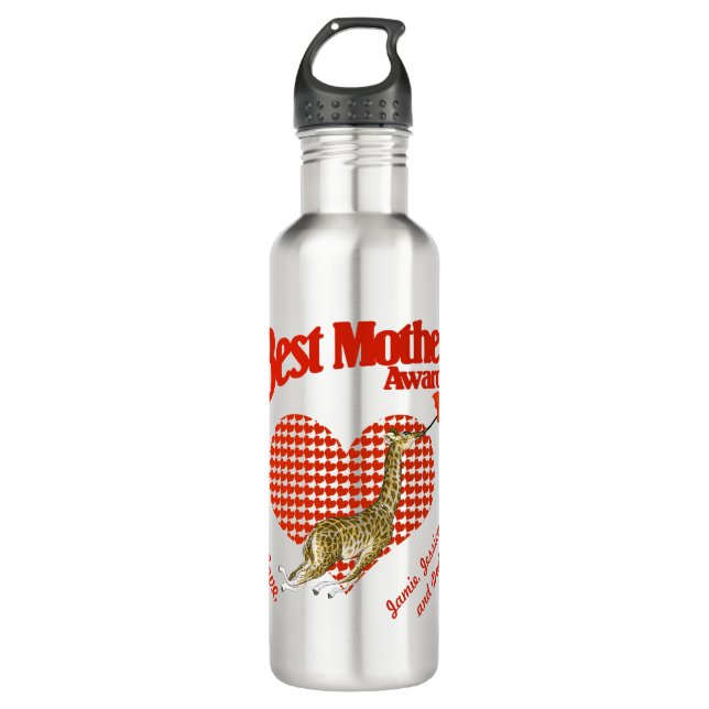 Best Mother Award Keepake Trinkflasche (Vorderseite)