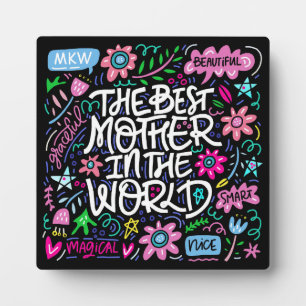 BEST MOTHER Plaque Fotoplatte