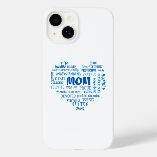 Best Mother Qualitäten und Mama Eigenschaften Invi Case-Mate iPhone 14 Hülle (Rückseite)