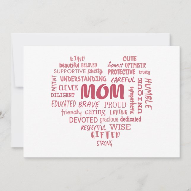 Best Mother Qualitäten und Mama Eigenschaften Invi Einladung (Vorderseite)