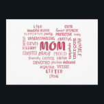 Best Mother Qualitäten und Mama Eigenschaften Invi Einladung<br><div class="desc">Schönes Design mit einer Auflistung in Herzform von Eigenschaften und Qualitäten einer guten Mutter. Perfekt für Muttertag,  Geburtstag der Mutter und für den täglichen Gebrauch.</div>