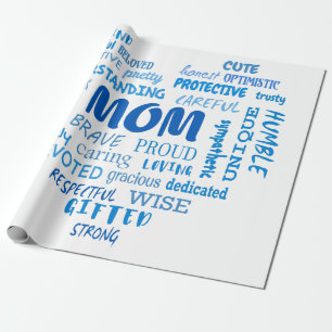 Best Mother Qualitäten und Mama Eigenschaften Invi Geschenkpapier