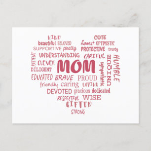 Best Mother Qualitäten und Mama Eigenschaften Invi Postkarte