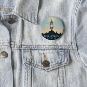 Best Muadhdhin Forever: Unique Mosque Design Button