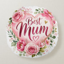 Best Mum Aquarell Blumenherz Design