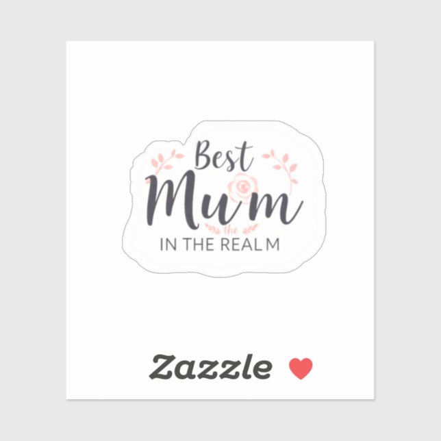 Best Mum in the Realm Queen Medieval Floral Aufkleber (Blatt)