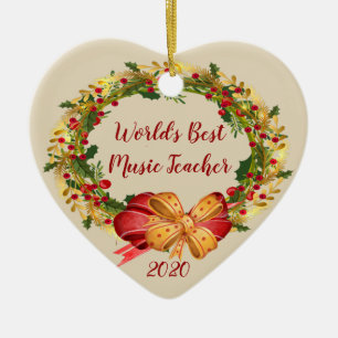 Best Music Teacher Antiquariat Weihnachten Keramik Ornament