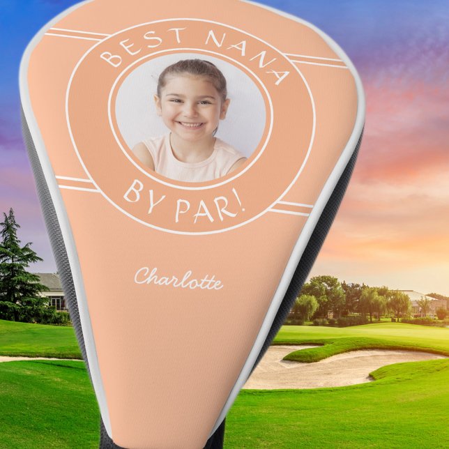 Best Nana by Par Oma Foto Custom Peach Fun Golf Headcover (Von Creator hochgeladen)