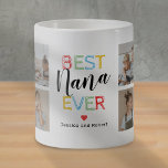 Best Nana Ever 8 Photo Kaffeetasse<br><div class="desc">Personalized grandma coffee mug featuring the text "best nana ever", and the childrens names. Plus 8 precious family photo template for you to customize with your own to make this an extra special grandmother gift.</div>