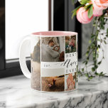 Best Nana Ever | Elegant Script 8 Photo Collage Zweifarbige Tasse<br><div class="desc">Send a beautiful personalized gift to your nana that she'll cherish. Special personalized family photo collage to display your special family photos and memories. Our design features a simple 8 photo collage grid design with "Best Nana Ever" designed in a beautiful handwritten black script style & serif text pairing. Customize...</div>
