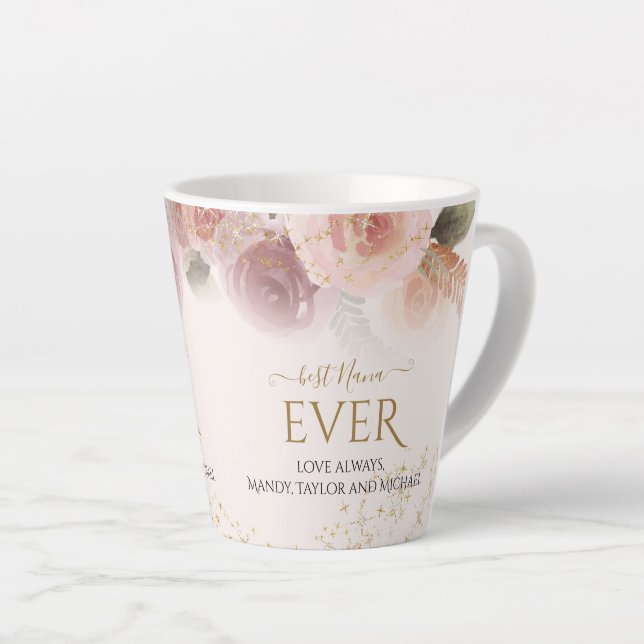 Best Nana Ever Rosa Rosa Rosa Milchtasse (Rechte Ecke)
