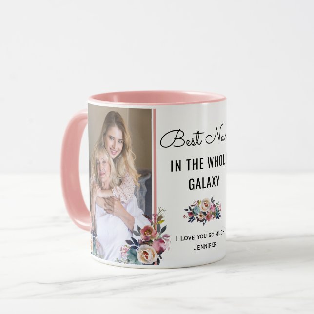 Best Nana im Galaxy Grandma Geschenk Foto Tasse (Vorderseite Links)
