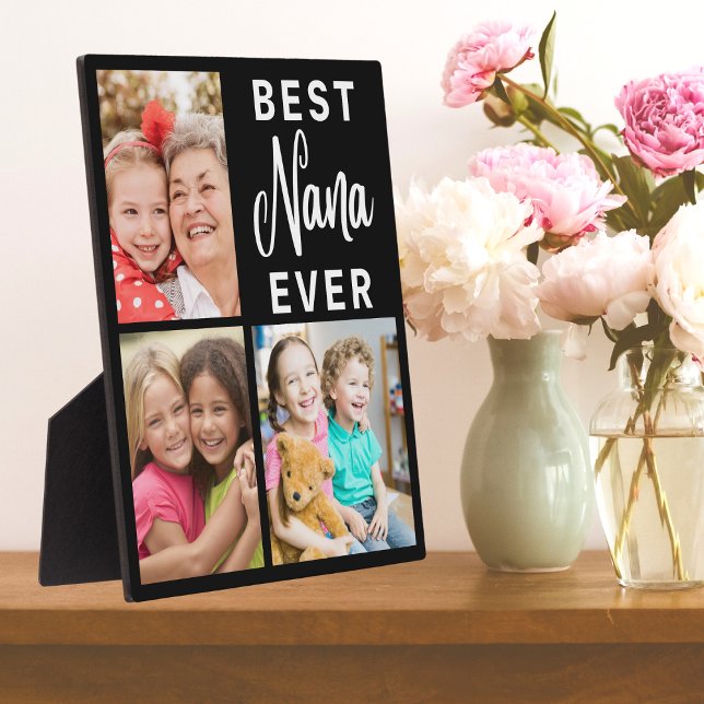 Best Nana je Grandkids 3 Picture Collage Frame Fotoplatte (Von Creator hochgeladen)