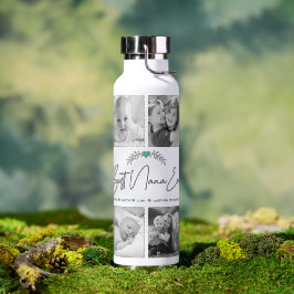 Best Nana je Modernes Script 10 Foto Collage Chic Trinkflasche