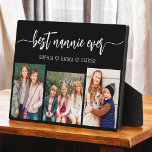Best Nannie Ever - Grandchildren FotoCollage Fotoplatte<br><div class="desc">Feiern Sie die "Beste Nannie Ever" mit dieser personalisierten Grandchildren Foto Collage Plaque. Dieses herzliche Geschenk besticht durch eine wunderschön arrangierte Collage mit wertvollen Fotos, die besondere Momente einfangen, ergänzt durch eine liebevolle Botschaft. Aus hochwertigen Materialien mit schlichter Oberfläche gefertigt, ist es ideal, um auf der Zuhause als hochgeschätzter Sake...</div>