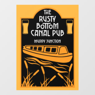 Best Narrowboat Pubs Fensteraufkleber
