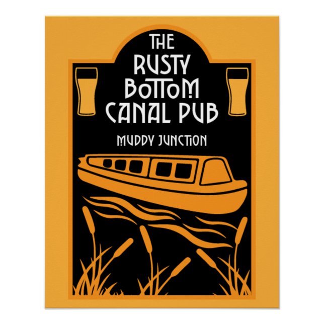 Best Narrowboat Pubs Poster (Vorderseite)