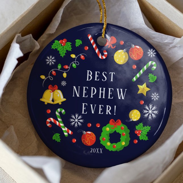 Best Nephew Ever Christmas Ornament (Von Creator hochgeladen)
