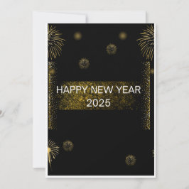 BEST NEW YEARS WISHES Golden Holiday Card Feiertagskarte