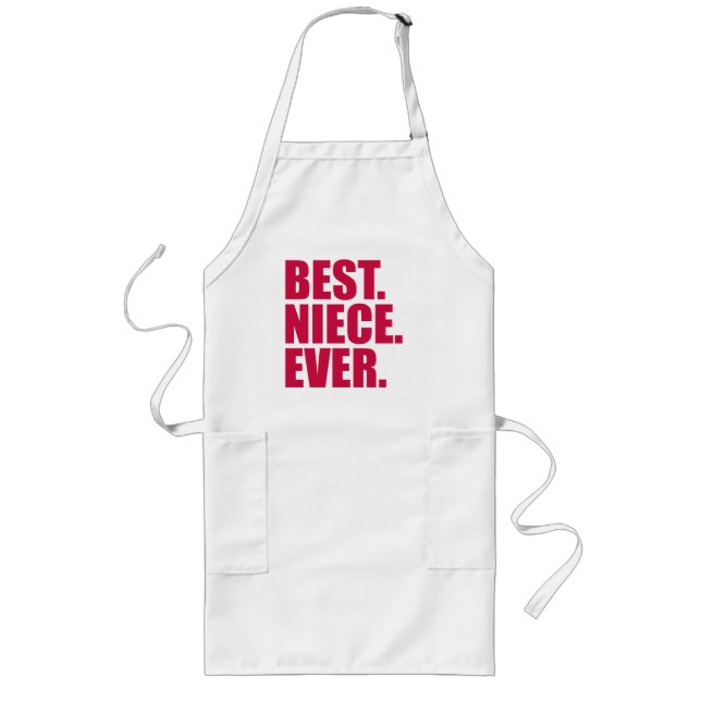 Best. Nichte. Immer.(rosane) Lange Schürze (Vorne)