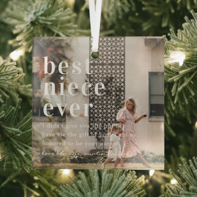 Best Niece Ever | Angebot und Foto Ornament Aus Glas (Insitu)