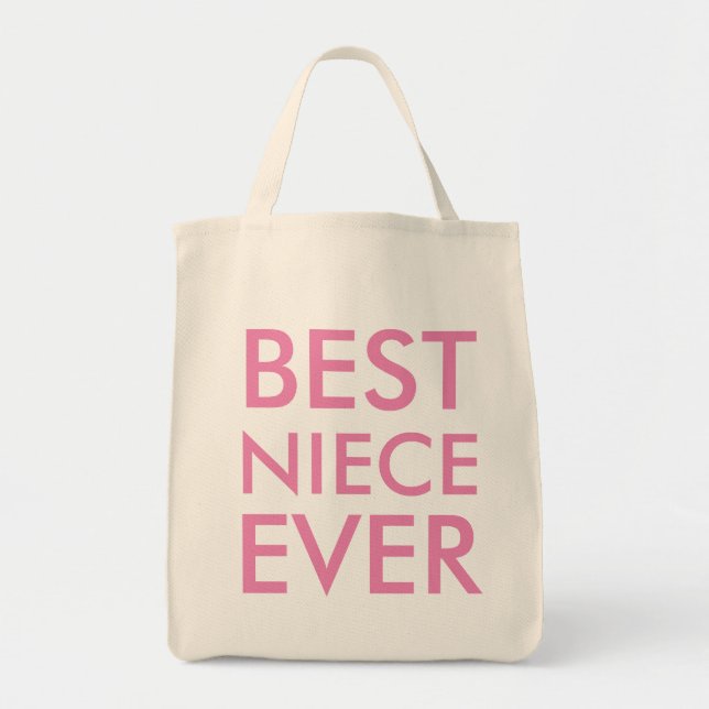 Best Niece Ever Modernes Elegantes Minimalistisch Tragetasche (Vorne)
