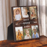 Best Nonna Ever - Grandchildren Holzfotografie Fotoplatte<br><div class="desc">Feiern Sie das "Beste NaNa Ever" mit dieser personalisierten Grandchildren Foto Collage Plaque. Dieses herzliche Geschenk besticht durch eine wunderschön arrangierte Collage mit wertvollen Fotos, die besondere Momente einfangen, ergänzt durch eine liebevolle Botschaft. Aus hochwertigen Materialien mit schlichter Oberfläche gefertigt, ist es ideal, um auf der Zuhause als hochgeschätzter Sake...</div>