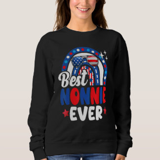 Best Nonnie Ever Rainbow Sunglasses Usa Flag 4. O Sweatshirt