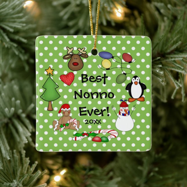 Best Nonno Ever Christmas Ornament (Baum)