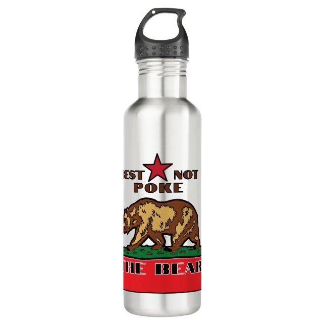 Best Not Pop the Bear - California Water Flasche Edelstahlflasche (Vorderseite)