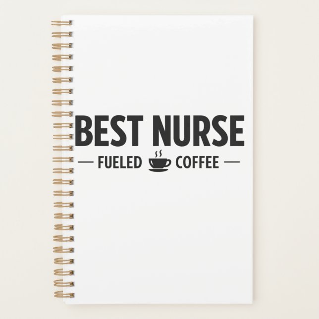Best Nurse Fueled by Coffee Planner Planer (Vorderseite)